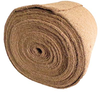 Tapis de coco en rouleau avec latex 1 x 21 m, épaisseur 7 mm (6,19 €/m²), isolation phonique, isolation durable, isolation thermique, naturel, fibre
