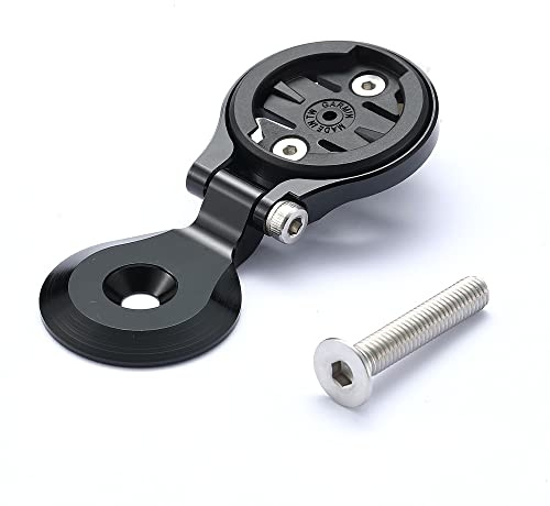 Cestbon Out Vorderradvorbauhalterung für GM Edge Wahoo Elemnt Bryton Rider Stages Dash Hammerhead Karoo Road Mountian Verstellbare Lenkerhalterung (Schwarz)