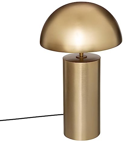 Atmosphera – Lampe Champi aus Stahl – goldfarben – Höhe 50 cm – Netzstecker – E27-Fassung – Retro-Stil und Design – ideal für Schlafzimmer, Wohnzimmer, Büro – max. 40 W