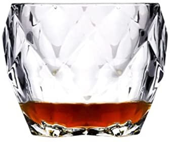 HEXEH Jarras de Cerveza Vasos de Beber Gafas de Whisky Gafas de Diamante Corte Whisky Prisma Cristal vanguardia Vodka Vodka Vodka Chivas Vino Taza Vasos (Size : 350ml, Color : 1 Pcs)