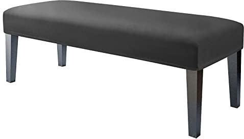 YOPOIY Gepolstert Stuhlhussen, Samt Universal Bezug Für Esszimmer Bank Strecken Bezug Für Esszimmerstuhl Weicher Spandex-Bezug Für Wohnzimmer Und Schlafzimmer -Schwarz-one Size