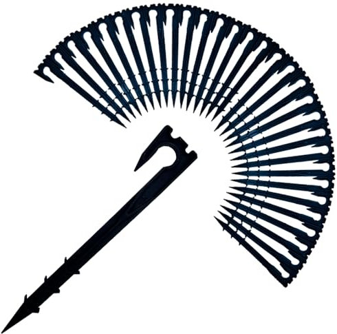 Fycooler Weed Garden Pegs Membrane Control Anchor Pegs Tarpaulin Pegs - Ground Netting Pegs Landscape Fabric Peg for Weed Fabric Ground Sheet Cover- Pack of 50pcs 20CM