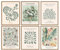 LOZULO Sage Green Canvas Wall Art for Bedroom Living Room Accessories,Vintage Wall Art Posters A4 Unframed Wall Art Decor Pictures Aesthetic Artwork Poster Prints for Wall Set of 6