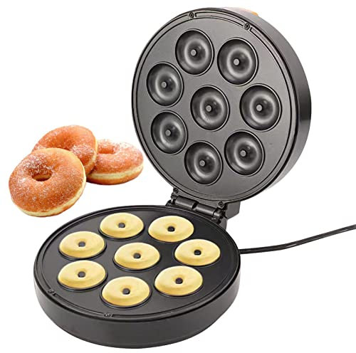 Donut Maker Machine, 1400W Donut Maker Machine, Non Stick 8-holee Electric Doughnut Maker, High Power Donas Maker Rapid Uniform Heating For Delicious Friendly Breakfast, Snacks, Desserts