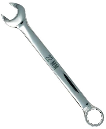 Tradineur - Llave combinada - 22 mm - Cromo de vanadio - Llaves Mixtas para Tornillos - Llaves de Doble Boca Anillo y Horquilla de Calidad Industrial