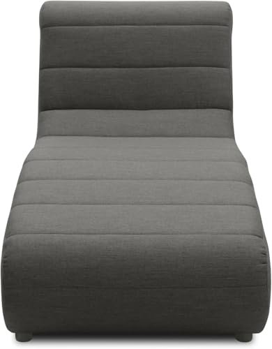 DOMO. collection Outdoor Longchair Element Borkum, wetterfest, anthrazit | Longchair Element in wetterfester Ausführung, flexibel mit weiteren Modulen kombinierbar, 73 x 152 x 80 cm (BxTxH)