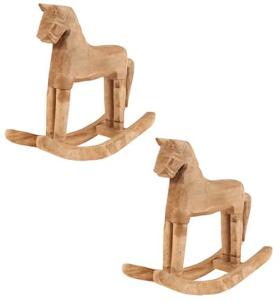Garneck 4 Stück Tischdekoration Aus Holz Modernes Regaldekor Holzspielzeug Für Kinder Holzornament Schreibtischaufsatz Desktop-pferdfigur Hölzern Jahrgang Kleiner Junge