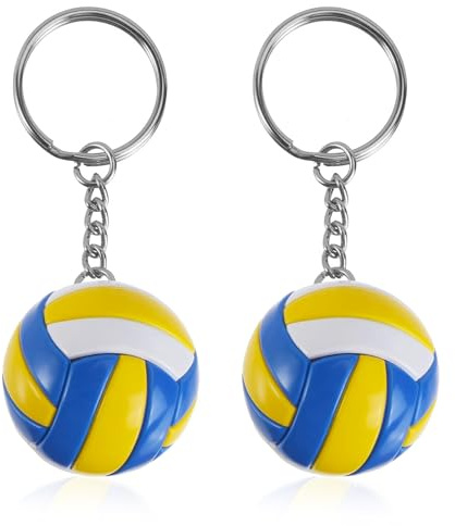 YBFBSJK volleyboll nyckelring, 2 stycken volleyboll charm väska hänge sport souvenir hänge väska ornament volleyboll nyckelring volleyboll charm nyckelring, flerfärgad, 9 * 3,7 Cm