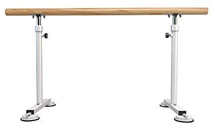 Ballettstange für Erwachsene im Freien, freistehende, verstellbare, tragbare Ballettstange für Wohnzimmer, Schlafzimmer, Tanzstudio, Stretchstange (weiß, 1,5 m)