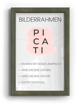 Picati Bilderrahmen für Puzzle MODERNA,Grün (80x60 cm), Wandbilderrahmen für PUZZLE für Poster, Bilder & Gemälde