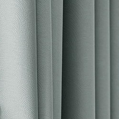Gualiy Vorhänge Blickdicht 2er Set, Verdunkelungsvorhang Wohnzimmer mit Ösen Einfarbig Jacquard Fenstervorhänge Wohnzimmer B 86 x H 138 cm Lange Vorhänge Schlafzimmer, Mintgrün