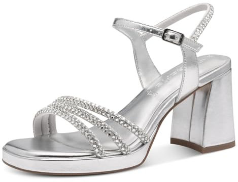 Tamaris Sandalette Damen Vegan Elegant metallic,EU 38