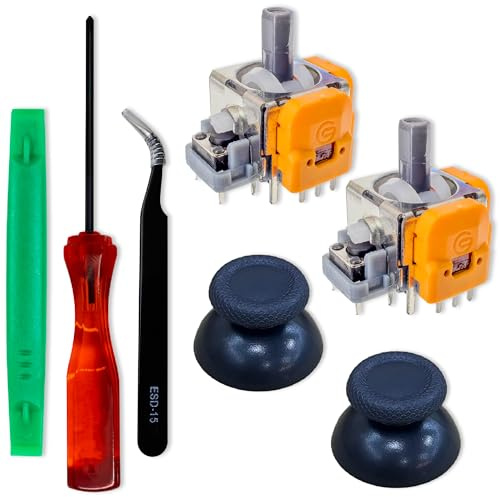 SOSS GAMING® Hall Effect Joysticks UPGRADE Kit for Playstation 5 Dualsense Controllers - Fixes Stick Drift, Broken, and Loose Joysticks (2 Pack)