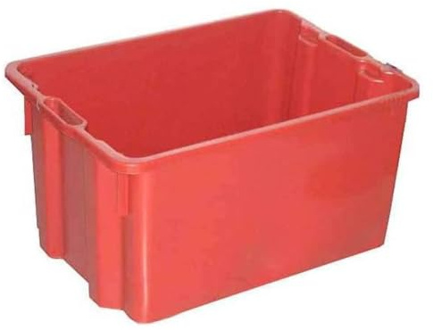 LoviStore Cassetta in Pvc Tutta Chiusa Impilabile Ideale per la Raccolta e Trasporto di Frutta e Prodotti in Agricoltura Modello Sovrapponibile ed Inseribile Capacità Lt 40, cm 56x35x31