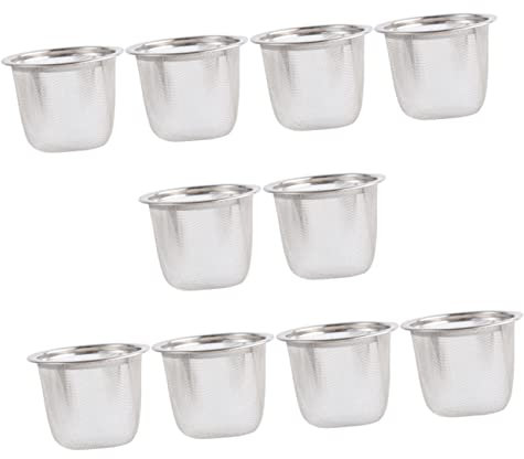 COLLBATH 10stücke Teesieb Feinmaschig Für Losen Tee Sieb Zum Filtern Für Zubehör Für Teezubehör