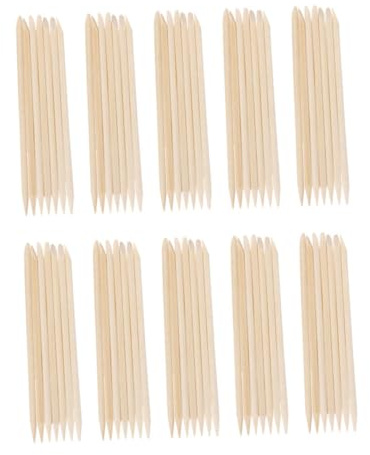FRCOLOR Bastoncini Per Unghie in Legno Darancio Per Manicure - 300 Pezzi Strumento Per La Rimozione Delle Cuticole Per Nail Art
