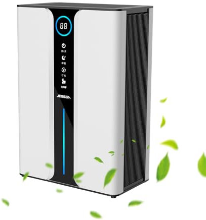 Deshumidificateur d Air 3L,Electrique Portable Arrêt Automatique,Avec 48H Minuterie, 7 Lumières de Couleur,Silencieux,Résistance à La Moisissure,Pour La Maison, Bain, Chambre