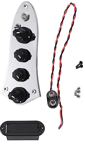 Swiixxer Universal 5 Jazz -08 Bass Loaded Control Plate für 4/5-Saiten-Bassgitarren-Ersatzzubehör