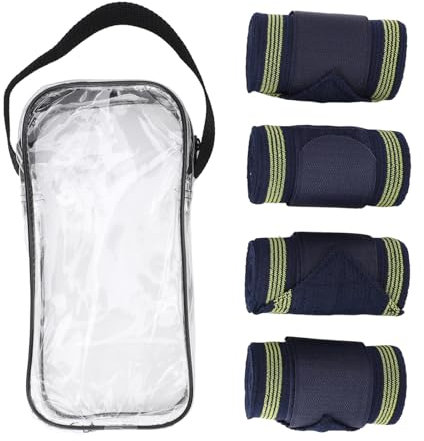 Gigicial Pferdebeinbandagen, 4 Stück, atmungsaktiv, weich, elastisch, Pferdebeinbandagen für Sportverletzungen, Haustiere