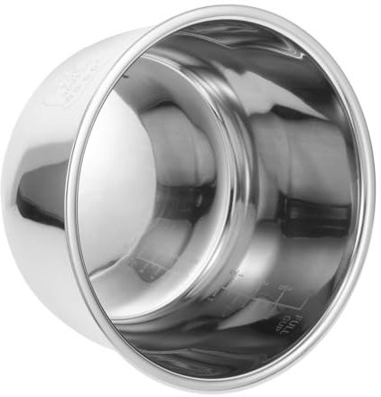 VINTORKY 304 Stainless Steel Inner Cooking Pot 3L for Electric Rice Cooker Replacement Inner Pot Universal Thickened Design Compatible with Instant and Pressure Cookers 1pc