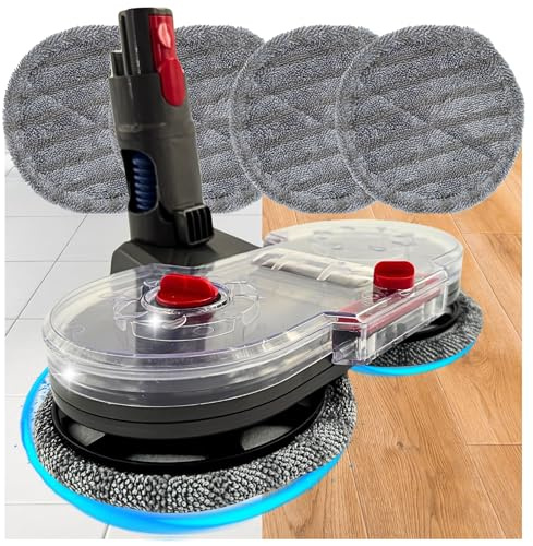 Maxorado kompatibel mit Dyson Wischaufsatz NEW Wischdüse Wischmopp + 4 Pads V7 V8 V10 V11 V15 Bodendüse Fuß Wischen und Saugen