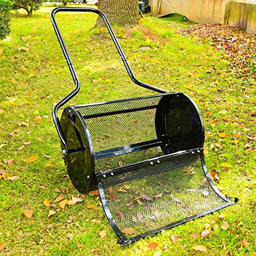 Peat Moss Spreader, Compost Spreader, Upgraded U-Shaped Handle Care Manure Spreader, 24 x 15.7 Inch/60 x 40cm Peat Moss Spreaders for Planting Seeding, Top Dressing Compost, Dirt, Mulch, Fertilizer, S