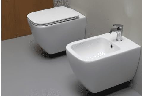 OPERA SANITARI Coppia Vaso e Bidet sospeso senza brida Area