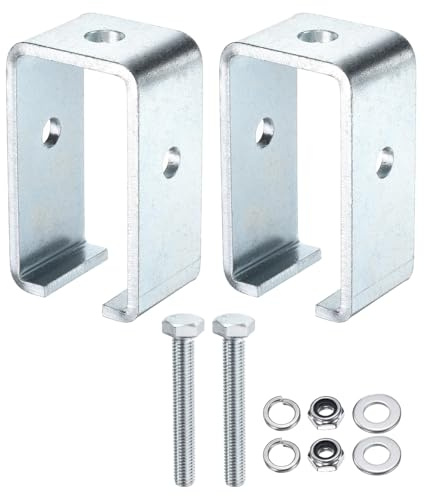 QUARKZMAN 1 Ensemble Canal Chariot Rail Cintre Support, Intermédiaire Support Cintre Support pour Tous 1-5/8 Canal Chariot Rail, avec Boulon et Écrou (Argenté)