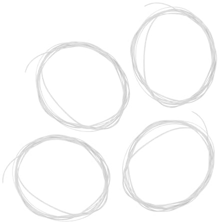 GOOHOCHY 4 Stück Weiße Gitarrenbindung aus Kunststoff für Klassische und Akustikgitarre mit Einfacher Montage und Elegantem Design zur Vielseitigen Anwendung