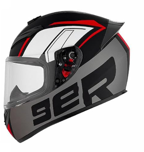 Motorradhelm Frauen Und Männer ECEDOT Geprüft Retro Vollvisierhelm Roller Motorrad Integralhelm Hohe Qualität Motocrosshelme Mit Visier Sturz Integralhelme K,S:55-56CM