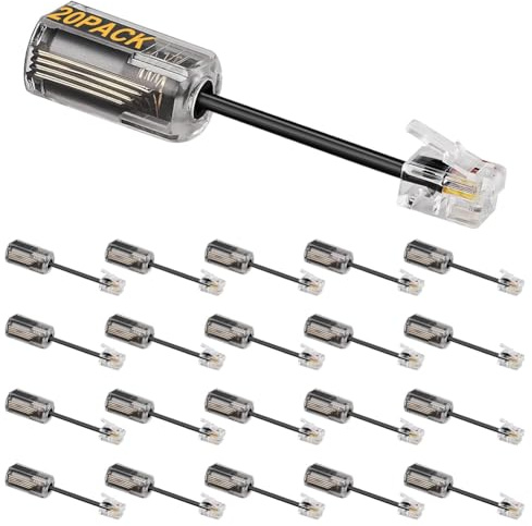 Hipzeepo Drehbarer Telefonkabel-Entwirrer für Festnetztelefone, 20 Stück Telefonkabel-Entwirrer für Festnetztelefone, Anti-Verwickeltes Telefonhörerkabel.