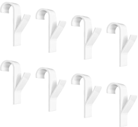 JiaYuan 8 PCS Crochet Radiateur Rond,Crochet seche serviette | Crochet à serviettes Blanc,Crochet radiateur Sèche Serviette,Patères Multifonctions,Pour Salle de Bain,Cuisine et Jardin
