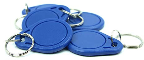 NFC21 NFC Anhänger ABS DESFire EV1 Chip 2K in blau - 40 x 32 mm - u. a. für NFC Schließanlagen, 5 Stück