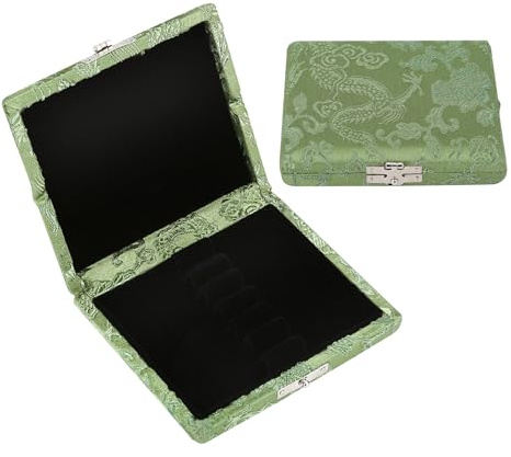 Oboe Reeds Case, strapazierf?higes Holz + Seidentuchabdeckung Reed Aufbewahrungsbox Oboe Zubeh?r f¨¹r 6 St¨¹ck Oboe Reeds(Gr¨¹n) Bags strapsTaschen & Gurte