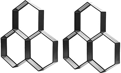 YUSHRO Path Maker Mould, Betonform Sprungbrettformen Gartenpflasterer Wiederverwendbar Zement DIY Y Typ Kunststoff-Ziegelform Hexagon