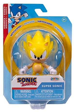 Jakks Sonic The Hedgehog - Figura articolata da 6 cm - Super Sonic