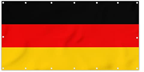 MuchoWow® Balkon Sichtschutz Sichtschutzmatte Balkonbanner Abdeckung für Terrasse Balkon Windschutz Blickdicht Wetterfest 200x90 cm Deutsch - Flagge - Deutschland