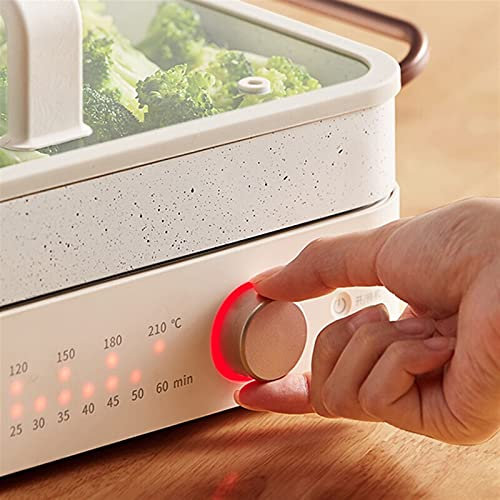 Olla eléctrica Olla Multi Funcional cocinar Olla doméstico eléctrico Olla Caliente freying sartén Horno Pan hilosa Antiadherente Pan Blanco (Size : 4L, Color : White)
