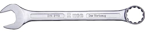 KUNZER WGB Ringmaulschlüssel 24mm gekröpft, Maulringschlüssel geprüft nach DIN3113A, Chrom-Vanadium Stahl