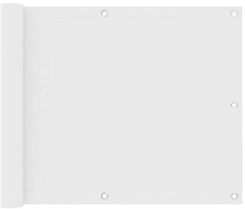 LAPOOH Toldo para balcón, Malla Protectora Balcon, Malla De Ocultacion, para Cubrir Vallas, Tela Ocultacion Jardin, Tela Oxford Blanco 75x500 cm