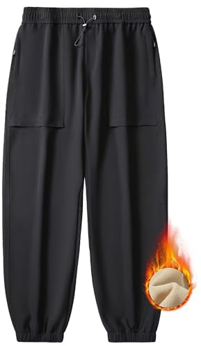 FLYGAGA Damen Wanderhose Wasserdicht Softshellhose Jogginghose Fleece Gefüttert Warm Winddicht Winterhose Skihose Thermohose Outdoorhose Trekkinghose Cargohose Herbst Winter