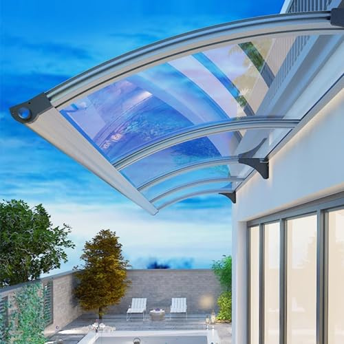 Sink Aluminum Alloy Front Door Canopy,Window Awning Eaves Household Patio Porch Awning,45/55/65/80/90/100/120/150cm Mute Load Bearing Entry Awning,Outdoor Rain Shelter (45x120cm/18x47)