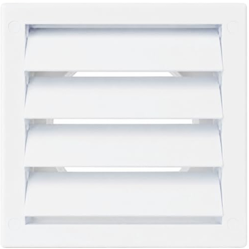 Vent Systems 5 / 125 mm White Plastic Vent Cover with Gravity Flaps – Extractor Fan and Tumble Dryer Outlet Grille for Bathroom, Kitchen or Wall Ventilation – Durable Air Grill with Louvres