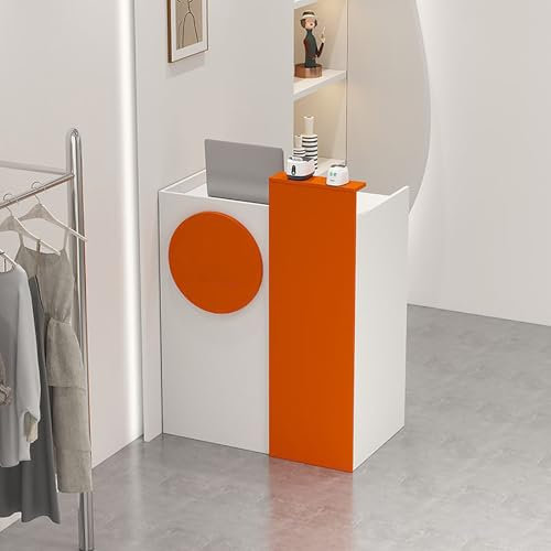 Moderner Empfangs-Schreibtisch mit Ablageflächen, Kassenzähler für Lobbys, Salons, Einzelhandel, Heimbüros, multifunktionaler Stehpult für Empfangsraum, elegantes und praktisches Design