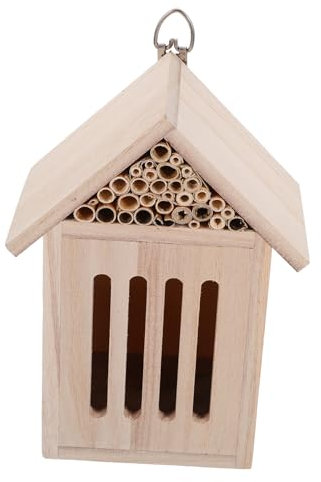 Yardwe Holzhaus Zum Aufhängen Für Garten Insektenhotel Für Marienkäfer Bienen Und Schmetterlinge Nistkasten Aus Naturholz Unterschlupf Für Insekten Im Freien Dekoratives Insektenhaus