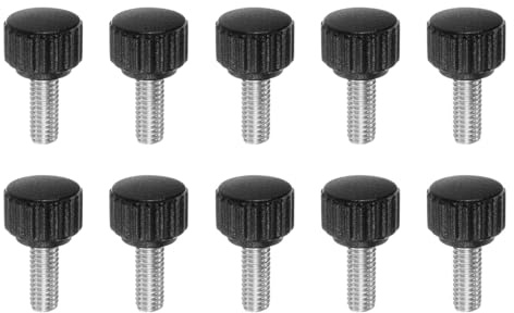 QUARKZMAN 10 Stück Rändelschraube M6 x 8mm Flügelschrauben mit Gewinde, Rundkopf Glitzer Klemmschrauben Befestigungsschraube Klemmknöpfe Drehknopf für Möbel Modellbau Maschinen Geräte