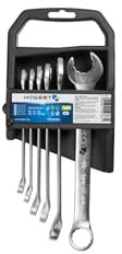 Högert Technik Set di 6 chiavi combinate, in acciaio CRV, satinato, resistente, con supporto in plastica, per officina e fai da te