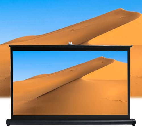 16: 9 HD Schermo Proiettore, Anti Rughe Portatile Schermo Del Proiettore, Schermo Di Proiezione Portatile A Rullo, Ampio Angolo Di Visione, Proiezione Tela Per Casa Ufficio Eventi All`Aperto Teatro(50