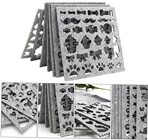 CLISPEED 7piezas Molde De Fieltro De Lana Para Bordar Plantilla Para Manualidades Molde Para Apliques Kit De Inicio Para Fieltro Herramienta Para Bordado Aguja Para Proyectos Diy De Decorac