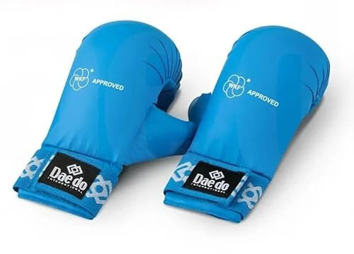 Daedo Karate Gloves WKF Approved – Sparring Gloves for Men and Women – Padded Martial Arts Mitts for Competition & Training - Blue - M